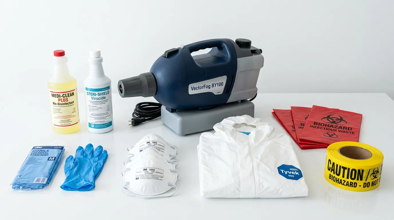 Professional biohazard remediation crew working in Ken Caryl